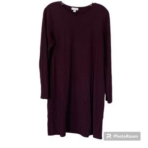 Pure Jill Long Sleeve Soft T Shirt Dress size Small Crew Neck Comfortable Pocket